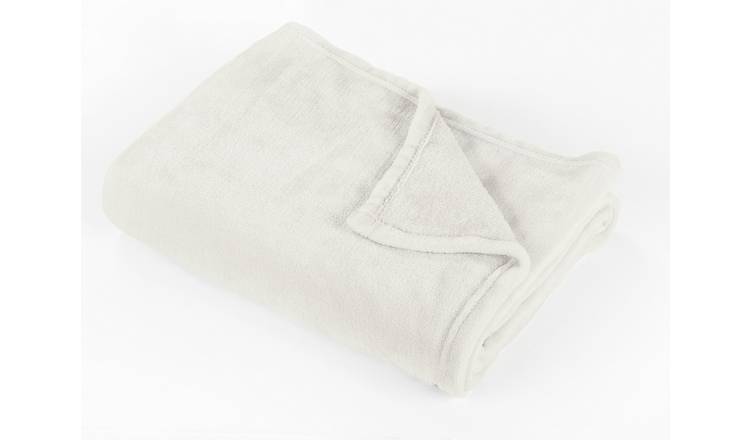 Buy Argos Home Super Soft Fleece Throw Cream 150x200cm Blankets and throws Argos