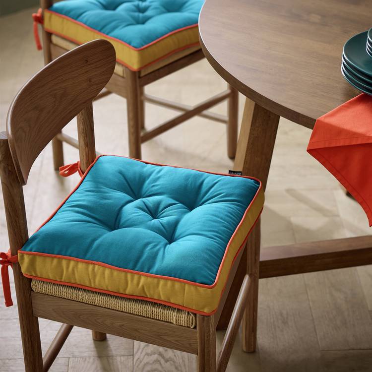 Habitat Pack of 2 Seat Cushions - Blue 0