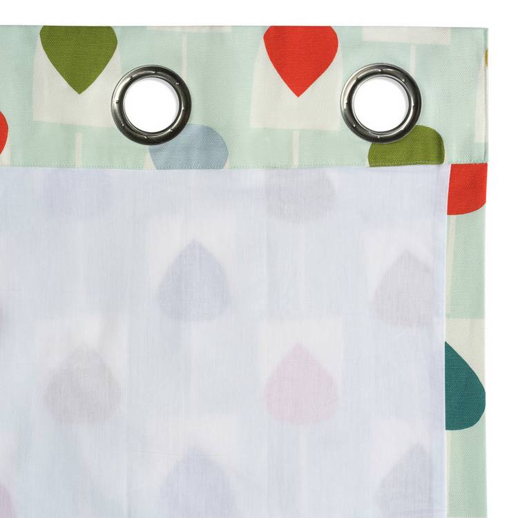 Habitat x Scion Sula Lined Eyelet Curtains - Multicoloured 0