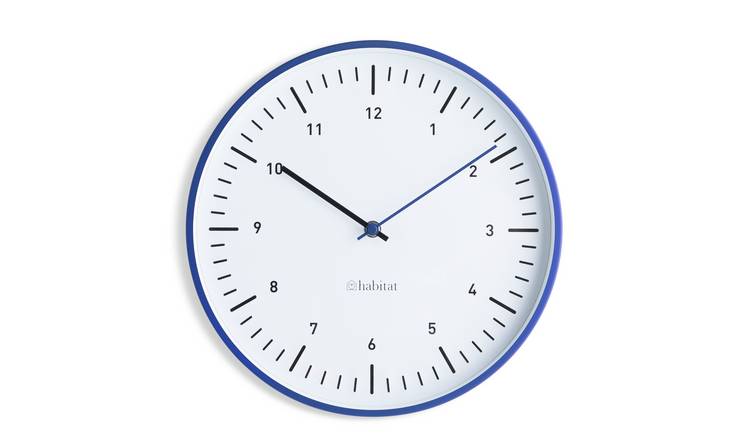 Habitat Analogue Wall Clock - Blue