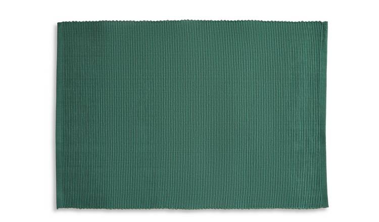 Habitat Green Ribbed Set of 4 Placemats