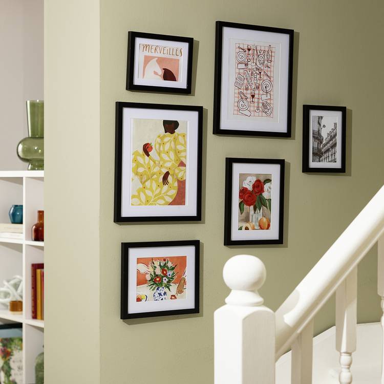 Habitat Pack of 6 Black Wooden Picture Frames 0