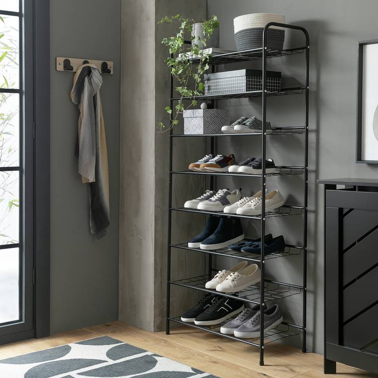 Argos Home Jorn 8 Shelf Shoe Storage Rack - Black  0