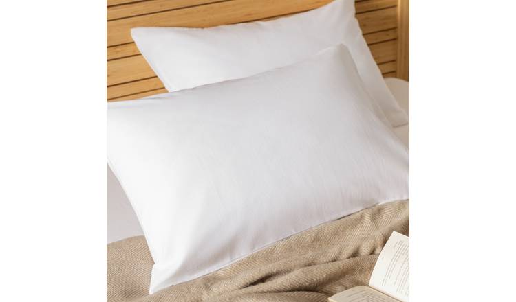  Home Essentials Brushed Cotton Pillowcase Pair -White