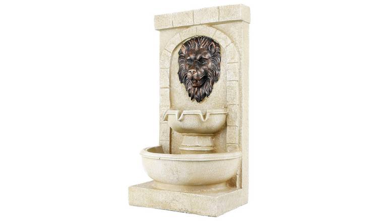 Streetwize Garden Lion Head Solar Water Feature