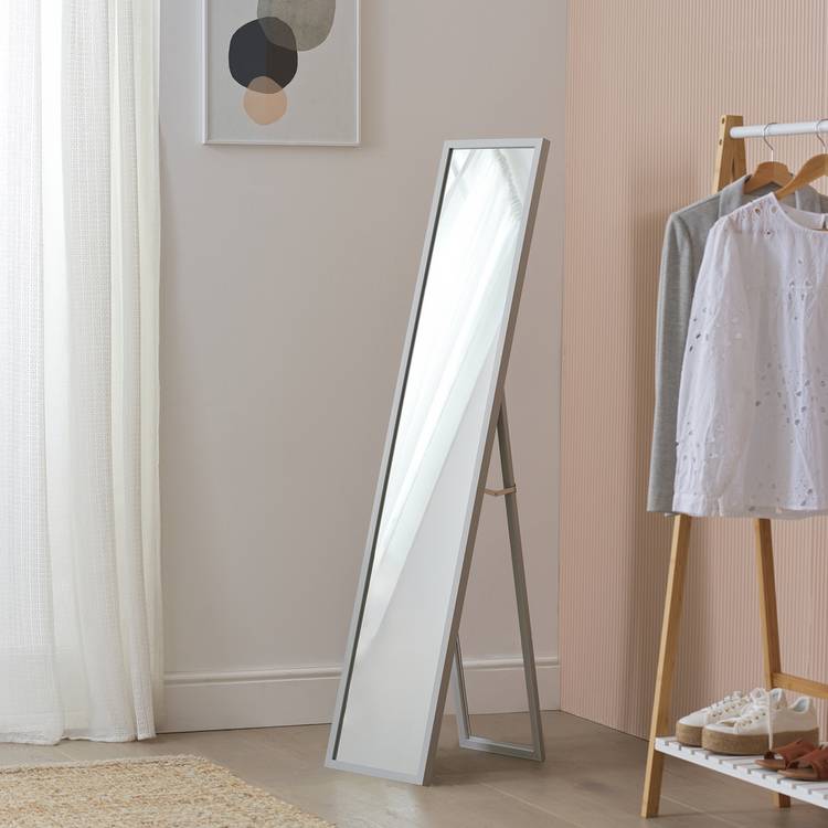 Home Essentials Grey Free Standing Cheval Mirror - 150x30cm 0