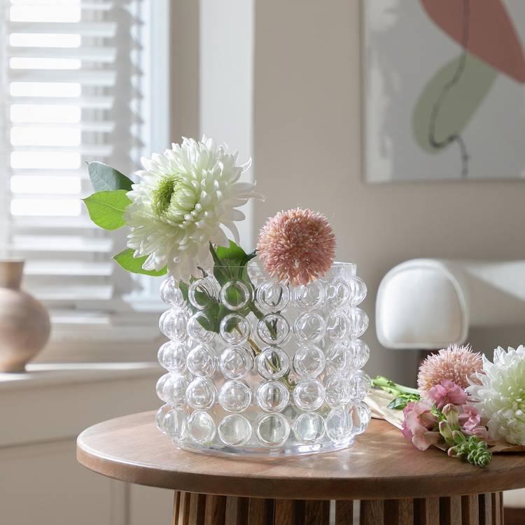 Habitat Medium Bobble Glass Vase - Clear 0