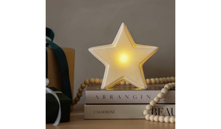 Habitat White Light Up Star Christmas Decoration