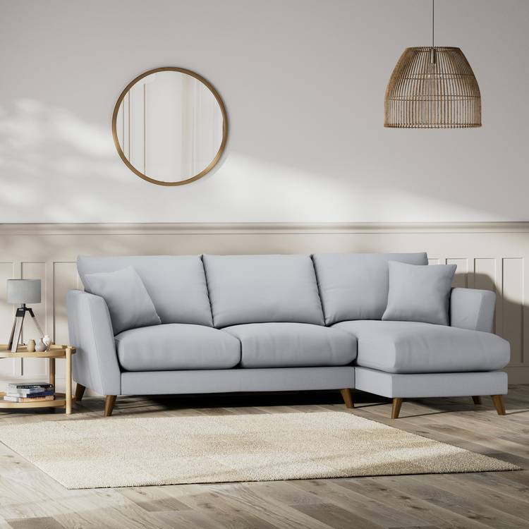 Habitat Lomond Right Hand Corner Sofa - Grey - Dark Leg 0