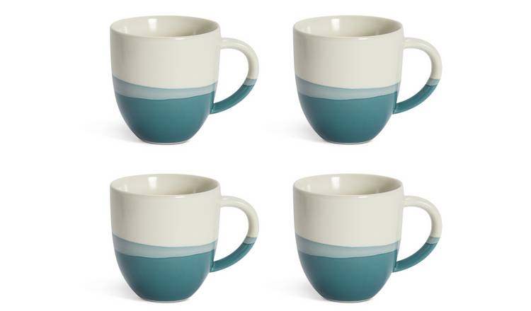 Buy Habitat Dipped Set of 4 Stoneware Mugs | Mugs and cups | Habitat