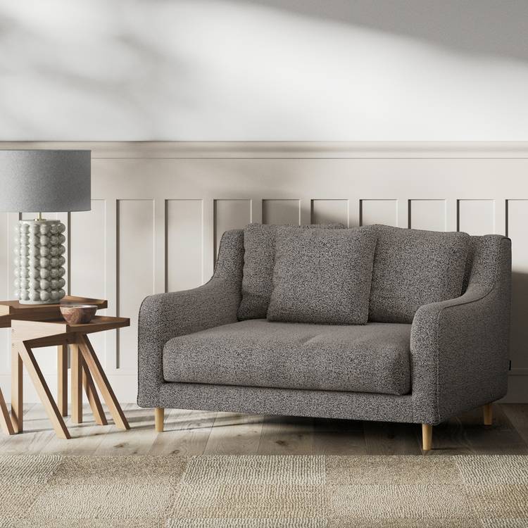 Habitat Swift Fabric Cuddle Chair - Charcoal - Ash Leg 0