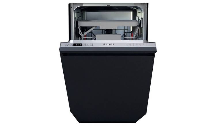 Hotpoint HI9C3M19CSUK Slimline Integrated Dishwasher-Silver