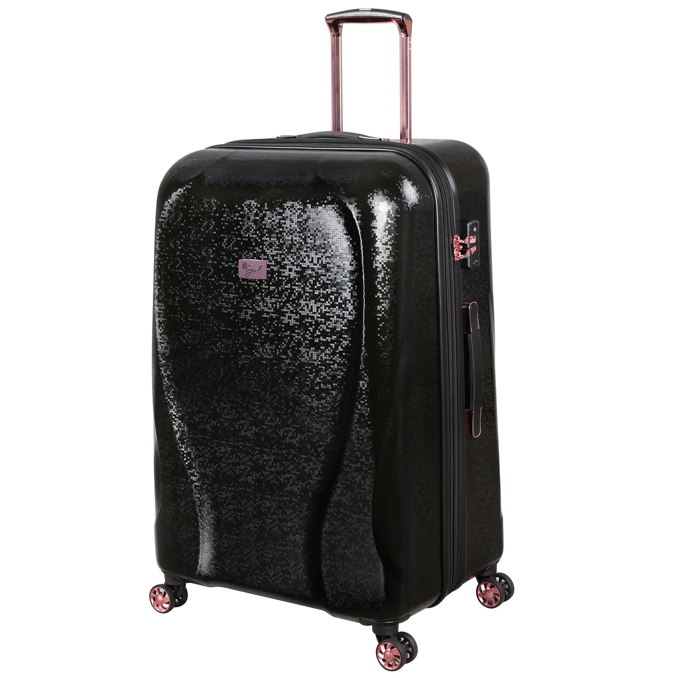 itGirl 8 Wheel Expander Hard Suitcase Large- Black Review