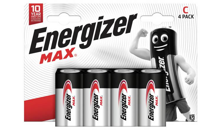 Energizer Max Alkaline C Batteries - Pack of 4