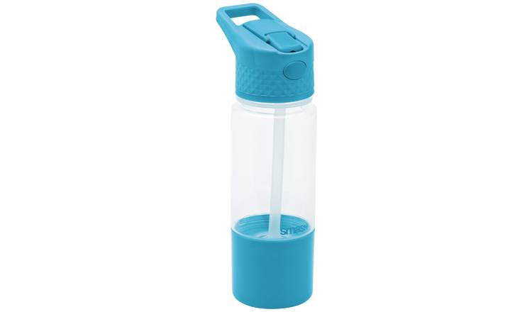 Smash Snack And Sip Blue Sipper Water Bottle - 450ml