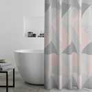 Buy Catherine Lansfield Larsson Geo Shower Curtain - Pink | Shower ...