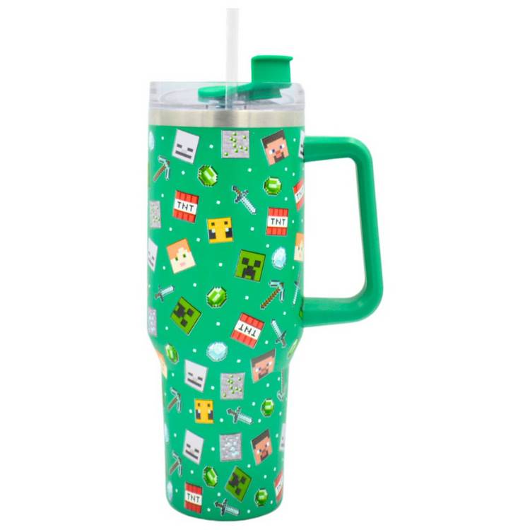Hox Minecraft Black And Green Travel Cup - 1200ml 0