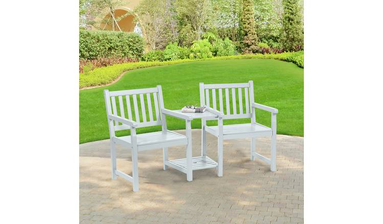 Greenhurst Danesford Wooden Garden Love Seats - Grey