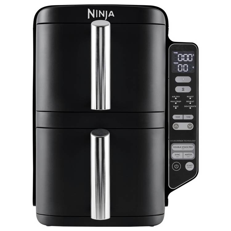 Ninja Double Stack SL300UK 7.6L Air Fryer - Black 0