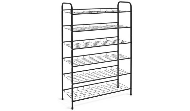 Argos Home Jorn 6 Shelf Shoe Storage Rack - Black 