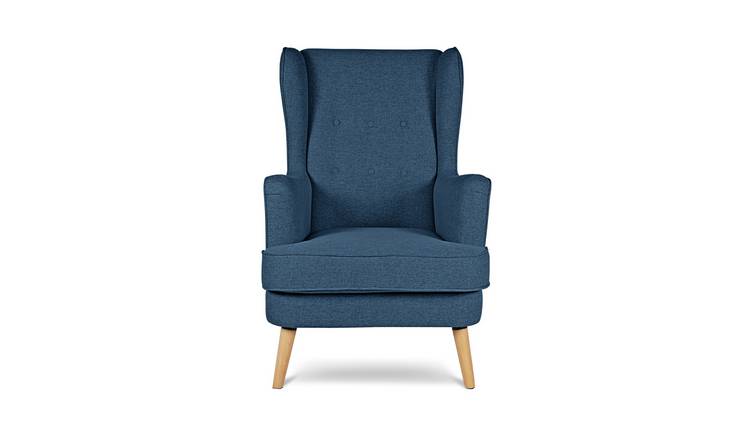 Habitat Callie Self Assembly Velvet Armchair - Petrol Blue