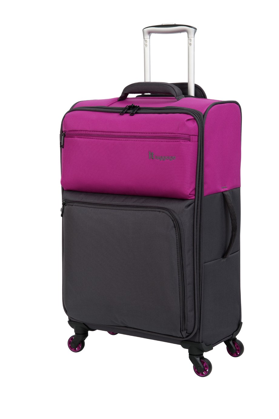 it Luggage Soft 4 Wheel Medium Duo Tone Purple Suitcase Review