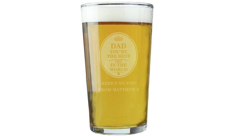 Personalised Message The Best In The World Pint Glass