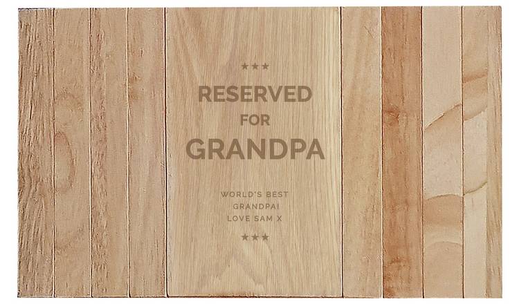 Personalised Message Reserved For Wooded Sofa Tray