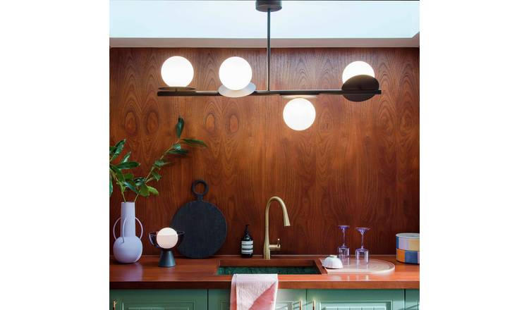 Houseof Opal Disk Metal Bathroom Ceiling Light - Charcoal