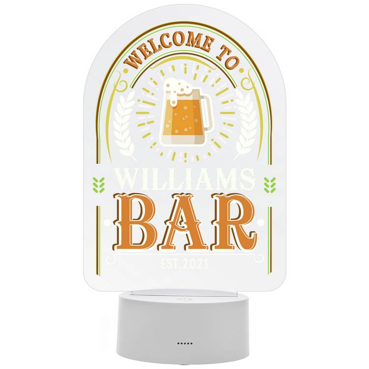 Personalised Message Welcome To bar LED Night Light 0