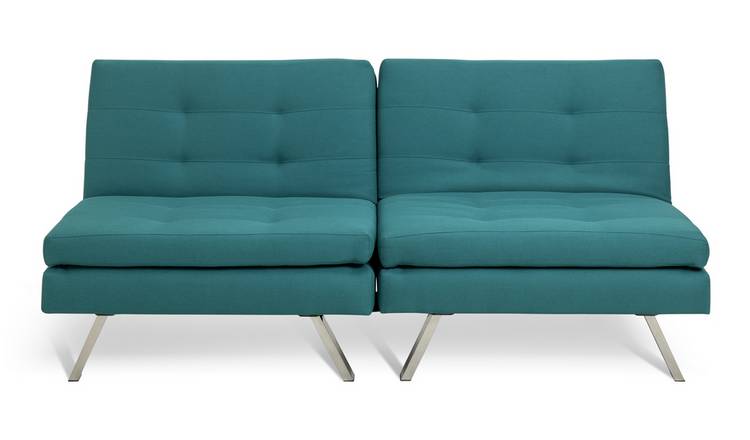 Buy Argos Home Duo Fabric Clic Clac Sofa Bed Teal Sofa beds Argos