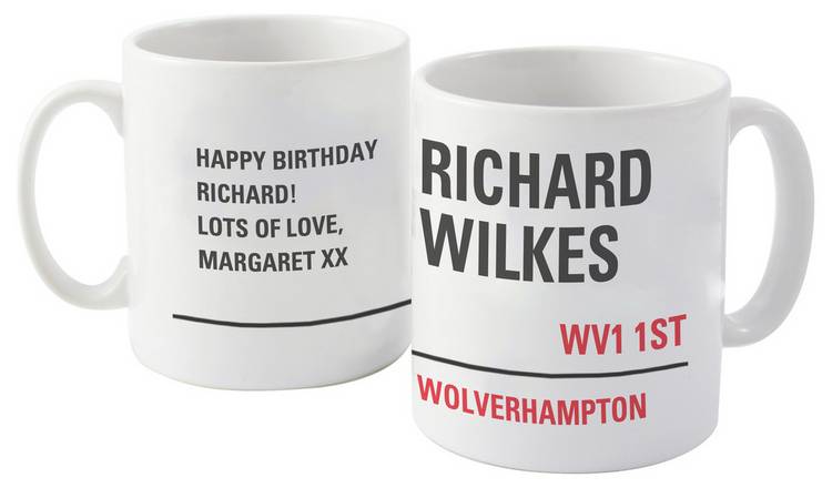 Personalised Message London Street Sign Mug