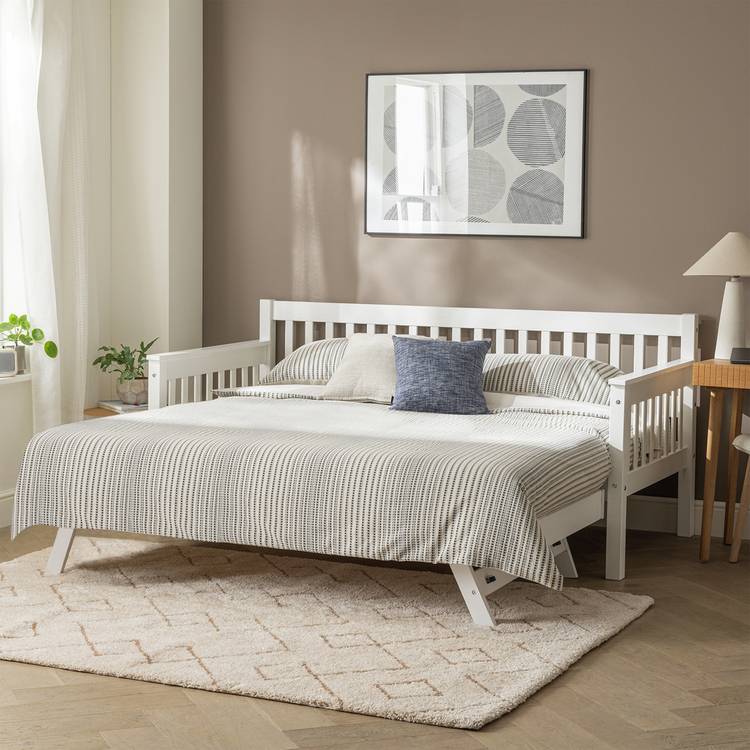 Argos Home Aspley Trundle Day Bed - White 0