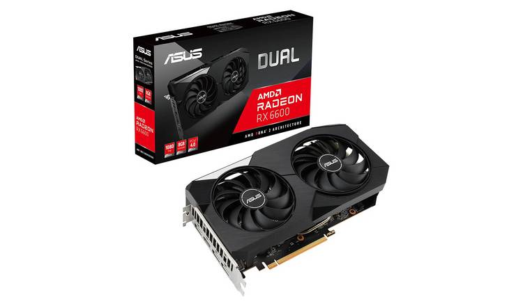 ASUS AMD Radeon RX 6600 Dual V2 8GB Graphics Card