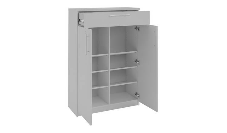 Buy Argos Home Brisbane 2 Door Shoe Storage Cabinet Grey Shoe storage Argos