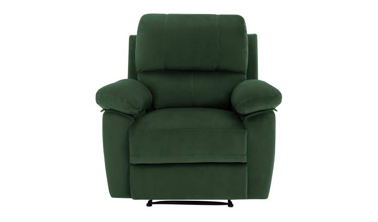 Argos Home Toby Velvet Recliner Chair - Green