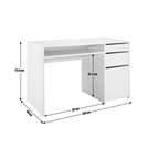 Habitat pepper 2 drawer store pedestal desk