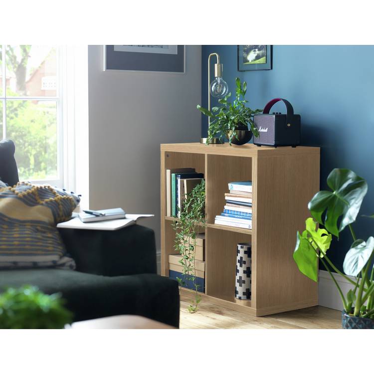 Habitat Squares Plus 4 Cube Storage Unit - Dark Oak 0