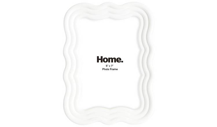 Argos Home Resin Wiggle Frame - White - 22.5x16.7cm