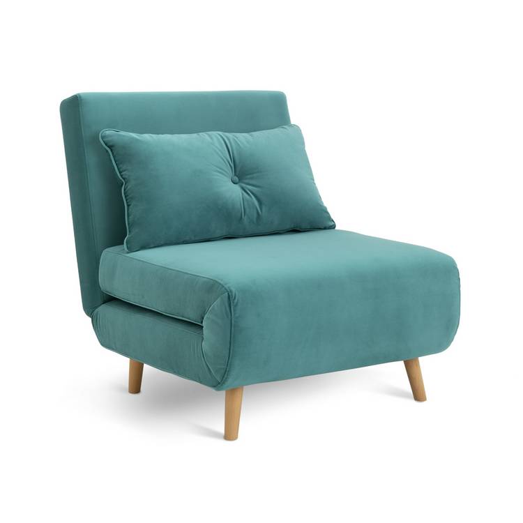 Habitat Roma Single Compact Fabric Chairbed - Teal 0