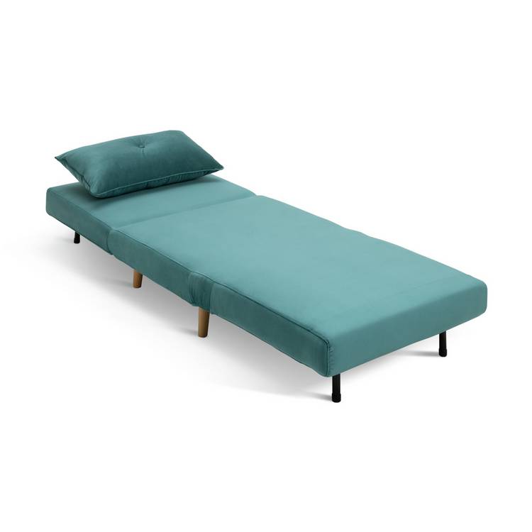 Buy Habitat Roma Single Compact Fabric Chairbed Teal Sofabeds