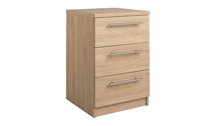 Argos Home Brisbane 3 Drawer Bedside - Oak