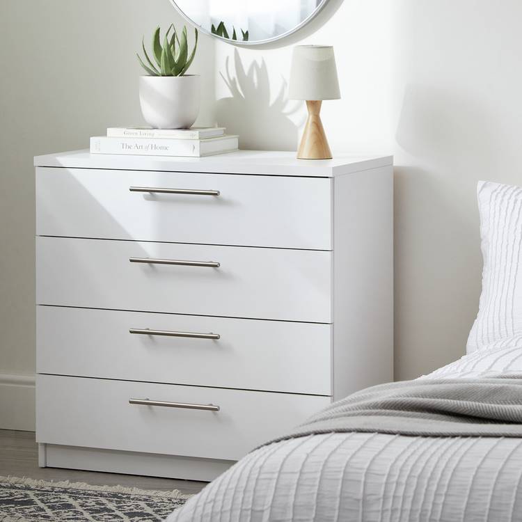 Argos Home Brisbane 4 Drawer Chest - White 0