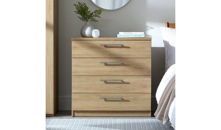 Argos Home Brisbane 4 Drawer Chest – Oak