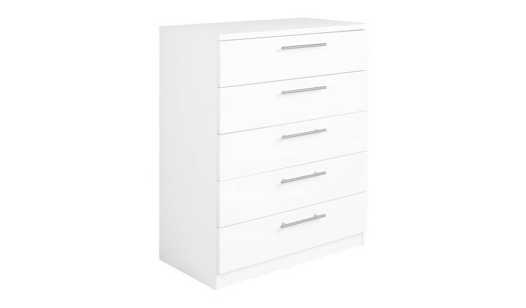 Buy Argos Home Brisbane 5 drawers Chest White Chest of drawers Argos