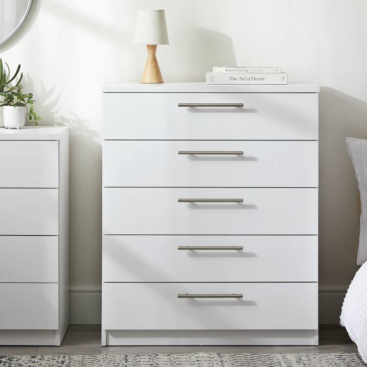 Argos Home Brisbane 5 drawers Chest – White 0