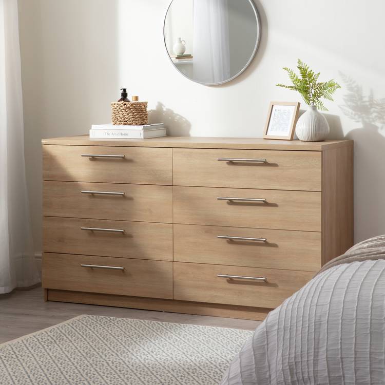 Argos Home Brisbane 8 Drawer Chest - Oak 0