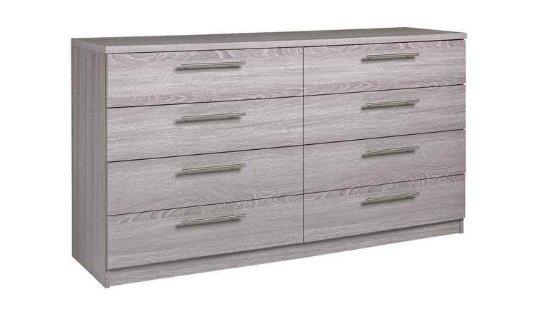 Argos Home Brisbane 4+4 Chest – Grey Oak