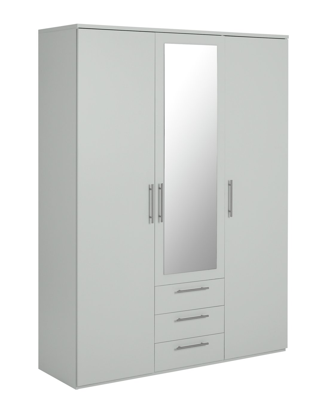Argos Home Brisbane 3 Door 3 Drawer Wardrobe – Grey