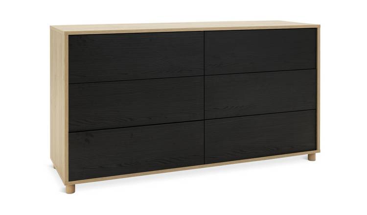 Habitat Koda 3+3 Drawer Chest - Black